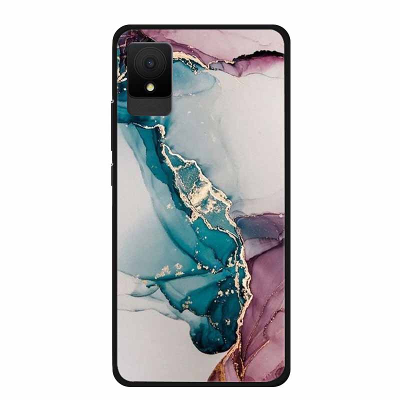 Für TCL 505 Handyhüllen Rückabdeckung Für TCL 502 Schwarzer Rand Silikon TPU Funda für TCL505 Marmor Weiche Hülle Bunte Hülle Bumper