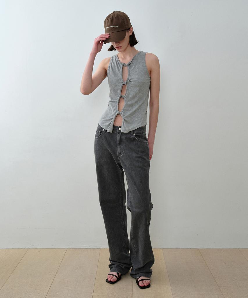 Simeteuligpeosenteu Straight-Leg Color Jeans / Charcoal