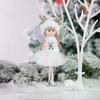 1pc 20*9CM Christmas Plush Angel Doll Pendant Cartoon Cute Gauze Skirt Girl Doll Xmas Tree Hanging Pendants Merry Christma Decor