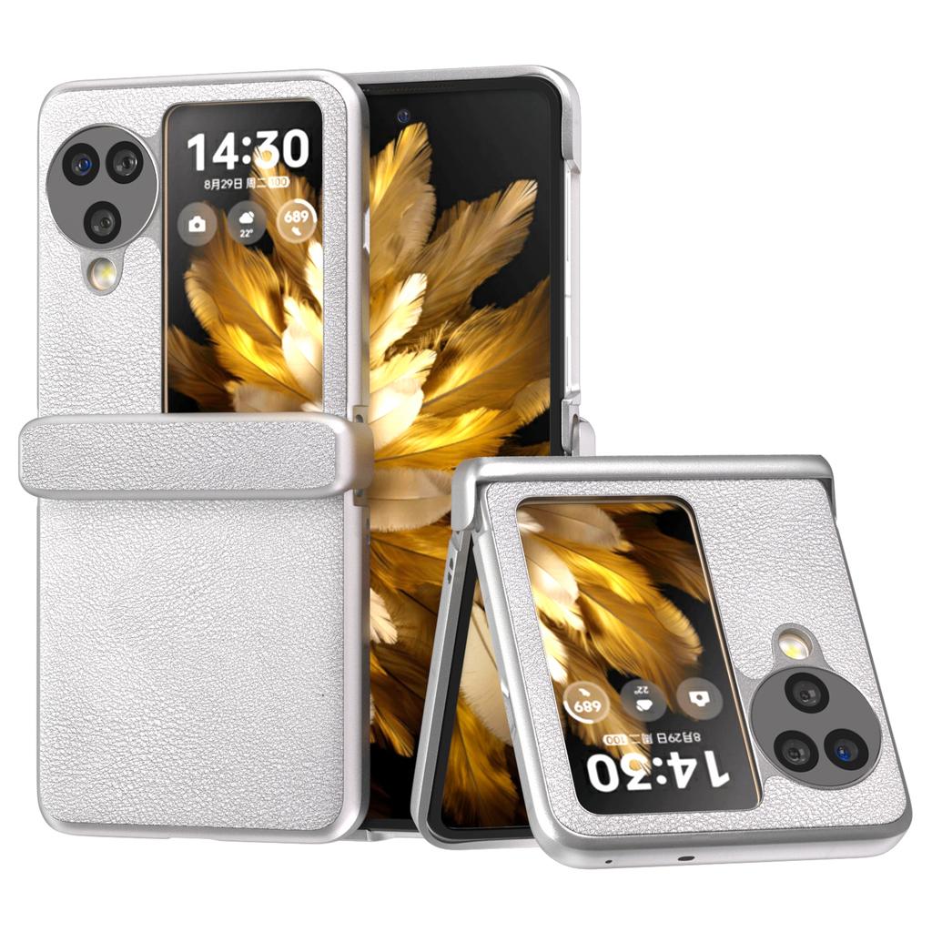 For Oppo Find N3 Flip 5G Case Hinge Protection Leather Coated PC Folding Phone Cover