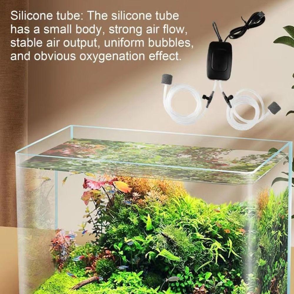 Mini Fish Tank Oxygen Pump Silent Aquarium Aerator Fish Tank Aerator USB Oxygenator Fish Farming