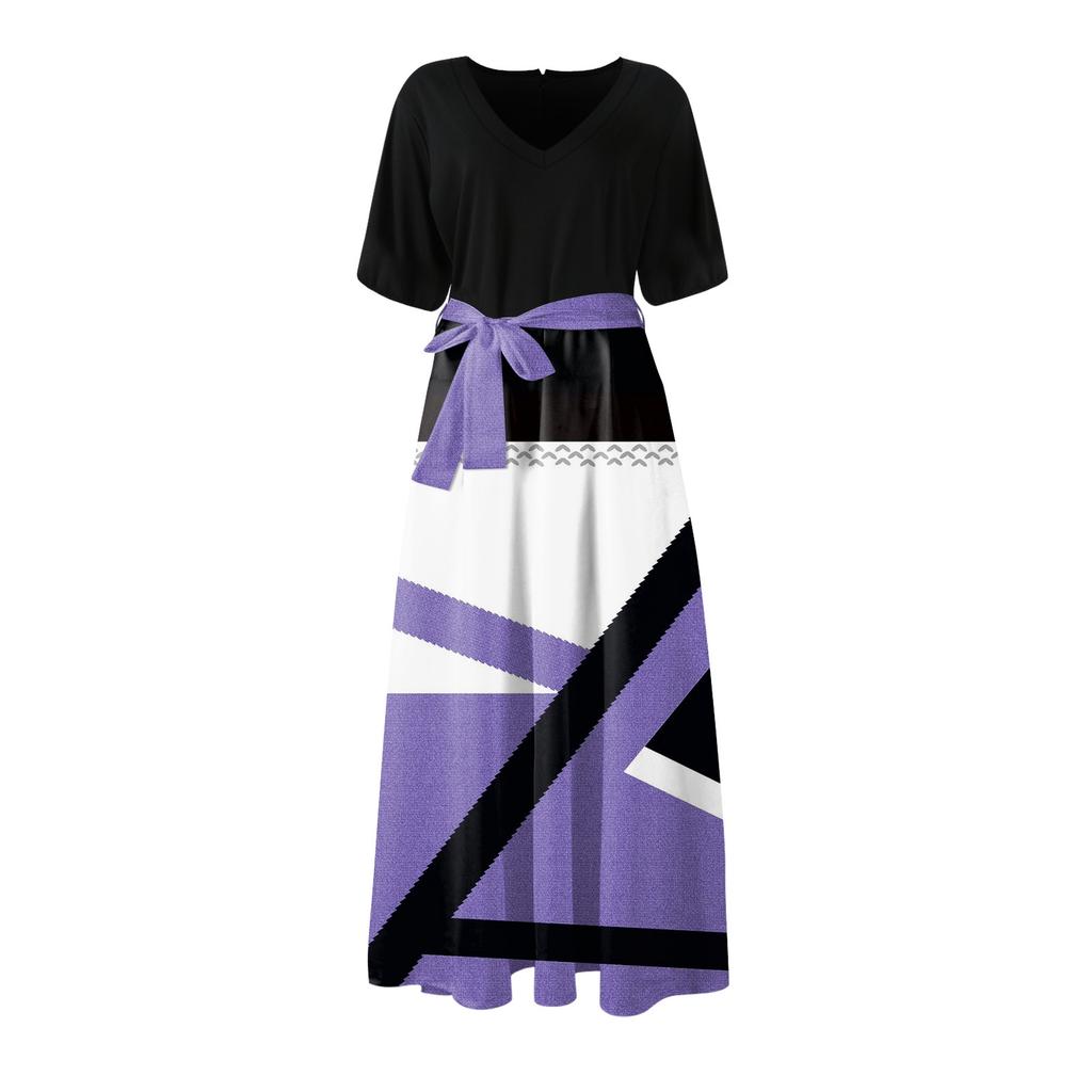 Vestido de verano para mujer, holgado, informal, con escote en V profundo, elegante, para vacaciones en la playa