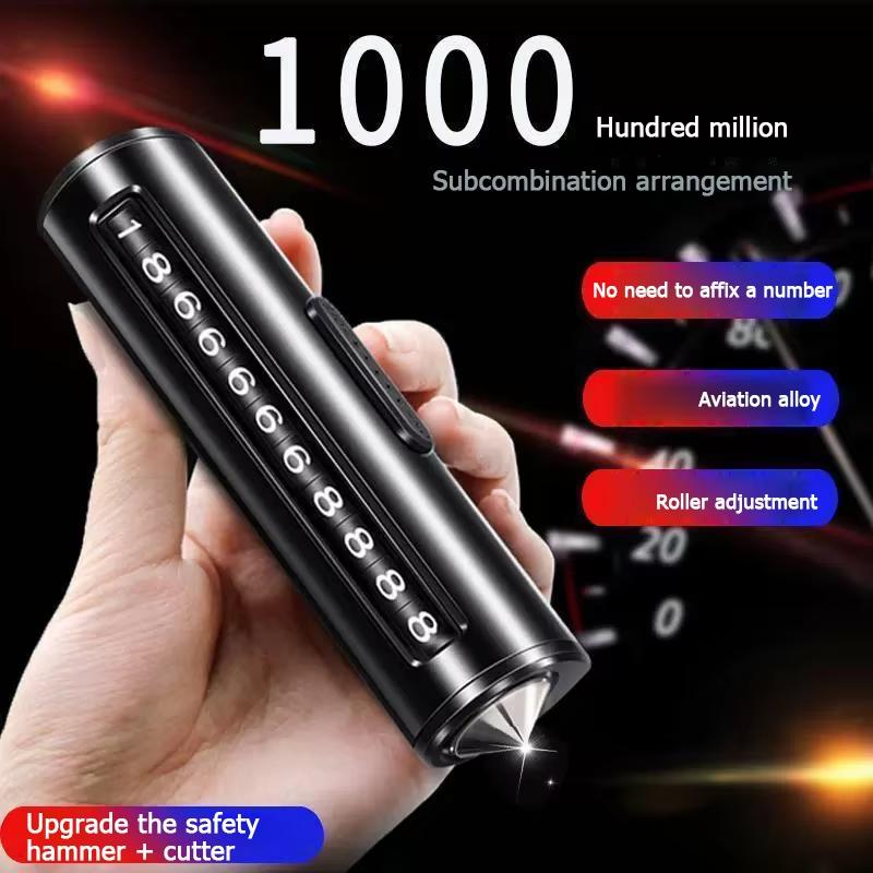Temporary Parking Card Phone Number Card Auto Sticker Auto Auto Accessories Luminous Metal Alloy Phone Number Auto Sticker Hidden