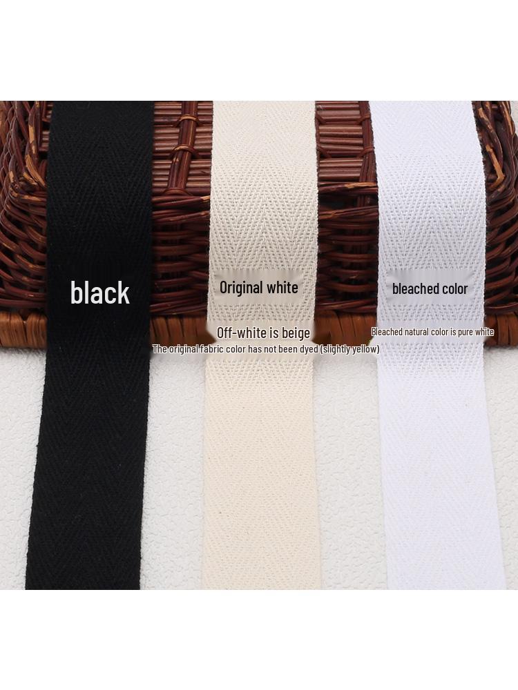 Herringbone Cotton Fabric Strip: Versatile Woven Tape for Binding & Edging