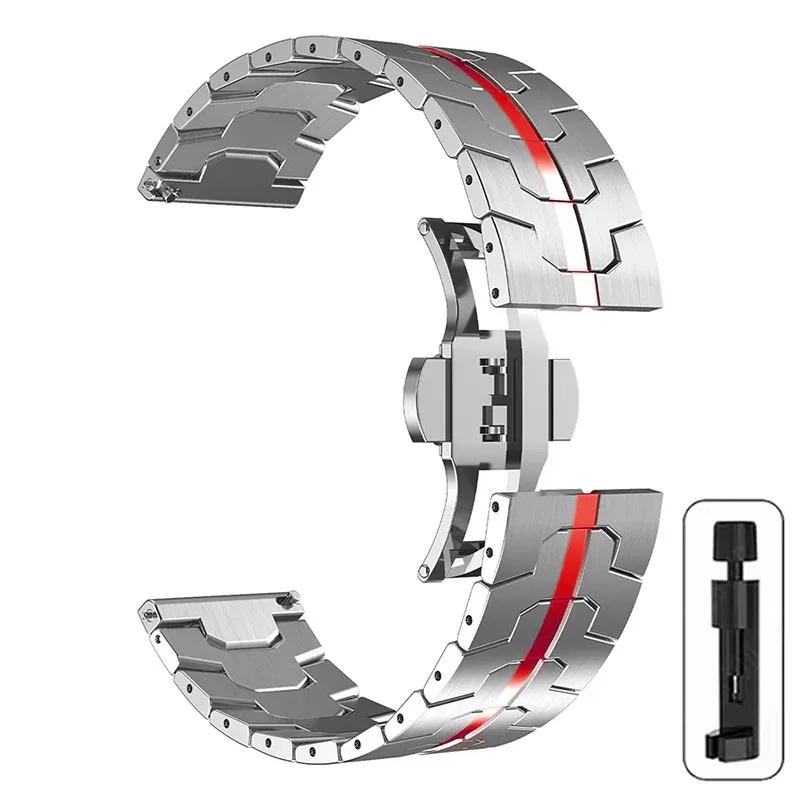 Metal 22mm Wrist Strap For Oppo Watch X X2 4Pro Stainless Steel Band For Oppo One Plus Watch 46mm/One Plus Watch 2 Watchband