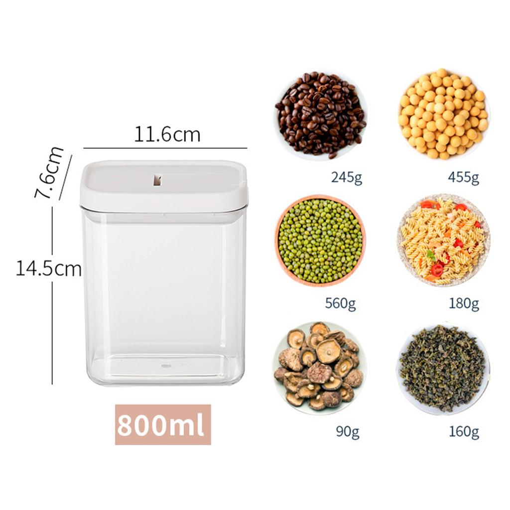 Plastic Sealed Jar,Transparent Leakproof,Moisture-Proof, Kitchen Organizer Storage Box for Pasta,Grain,Snack Food,Seasonings