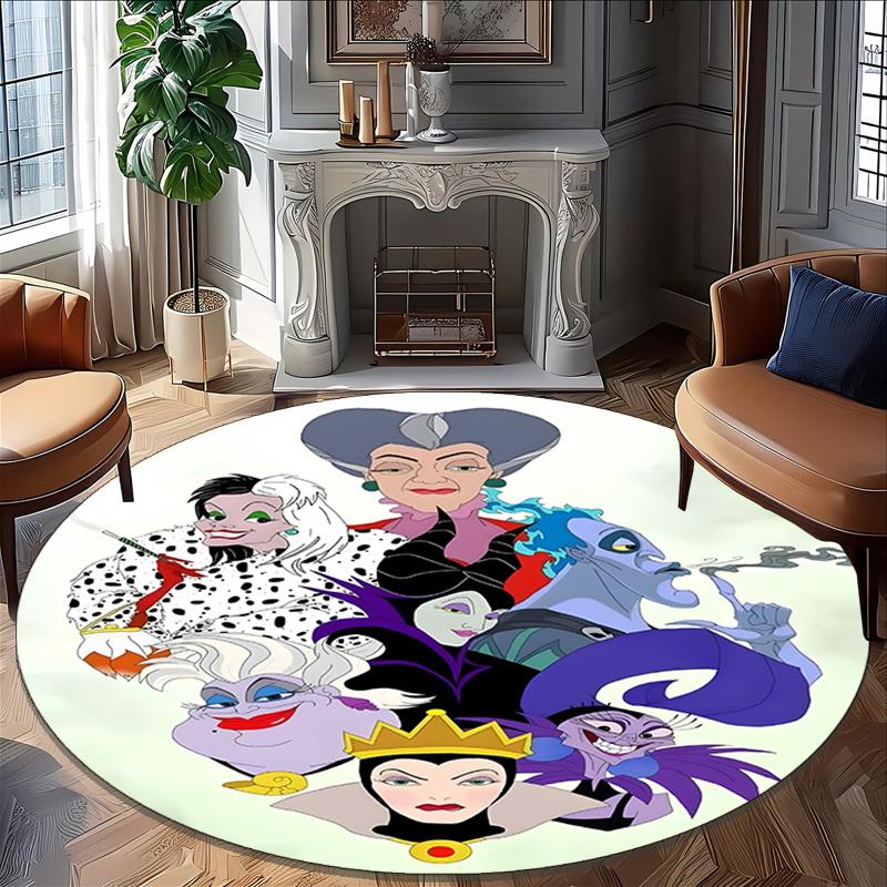 1pc Villains Carpet, Round Rug, Comfortable, Suitable for Entryways, Living Rooms, Office, And Bedrooms, Christmas Decoration