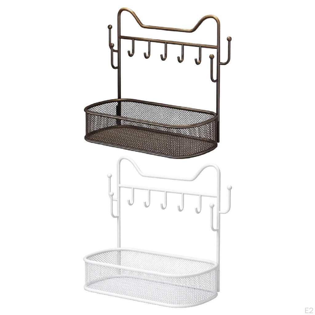 And Jewelry Organizer with Hooks – Practical Holder Key Rack for Bedroom, Table Or