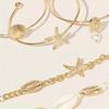 Stacked Design Starfish Shell Bracelet Pendant Bracelet  Women Beach Vacation