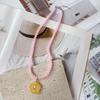 Colorful Acrylic Flower Necklace Summer Vacation Necklace Fashion Versatile Women Niche Design Sweet Cool Spicy Girls Necklace