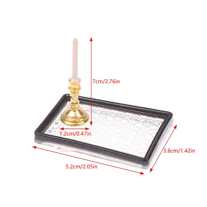 1/12 Domek dla lalek Model tacy na świece symulacyjnych Miniaturowe meble dekoracyjne Zabawka Ozdoby do salonu domku dla lalek