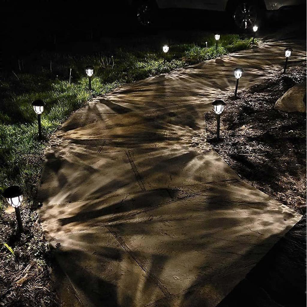SCSYV 10 Pack Solar Lights Outdoor Decorative, Solar Pathway Lights Outdoor, Solar Powered Garden Yard Lights for Walkway Sidewalk Driveway.