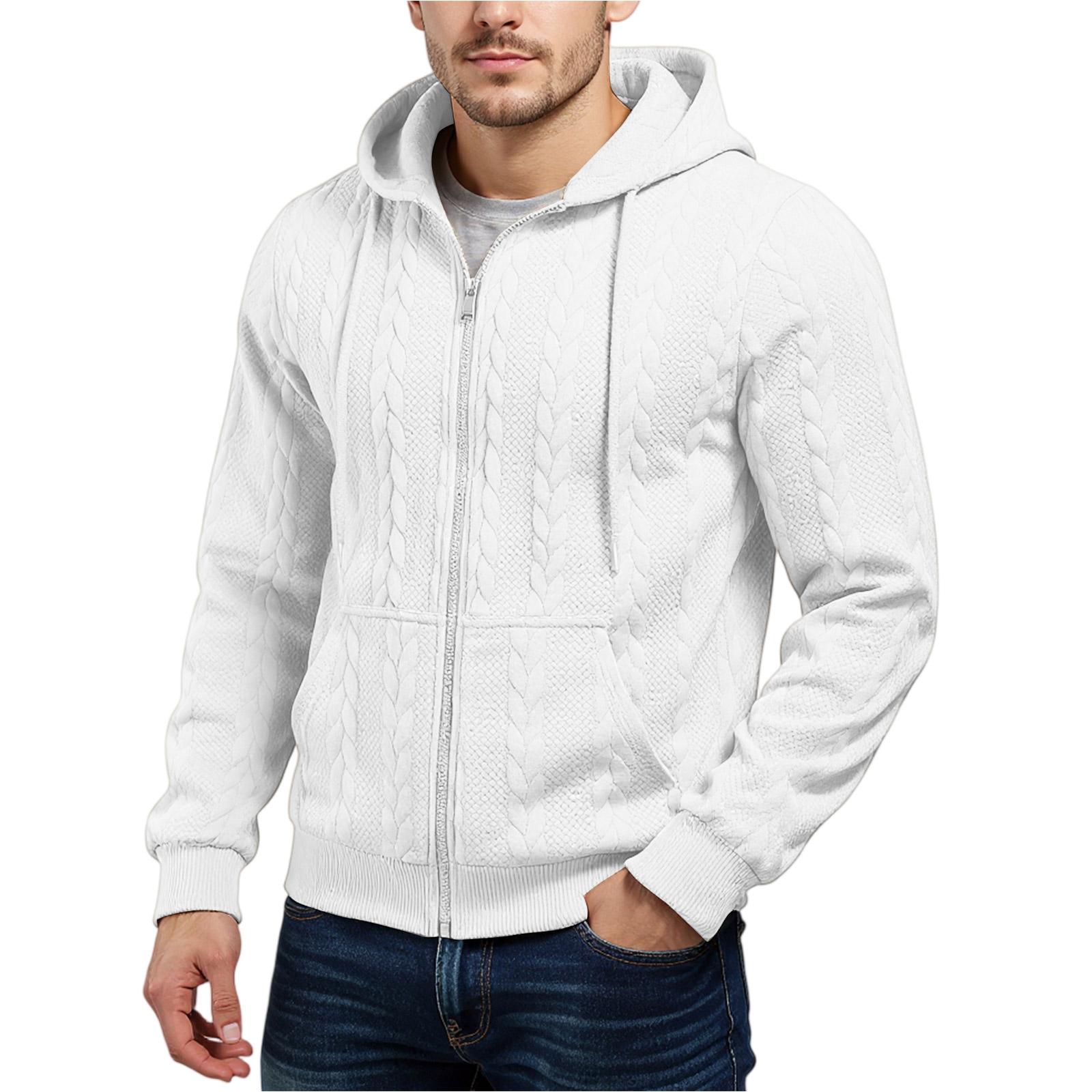 

Спортивный костюм с капюшоном, унисекс, одежда для бега, пуловер с длинными рукавами, толстовка с капюшоном L белый