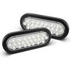 Oyviny 6 Inch Oval White LED Trailer Tail Lights With 24LEDs Super Bright Oval 6" Reverse/Backup Tail Lights With Flush Mount Grommets DOT SAE