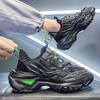 Fashion Men Chunky Sneakers 2024 Trendy Mesh Lace-Up Sneakers New Comfortable Men's Breathable Shoes Casual Shoes Zapatillas De Deporte