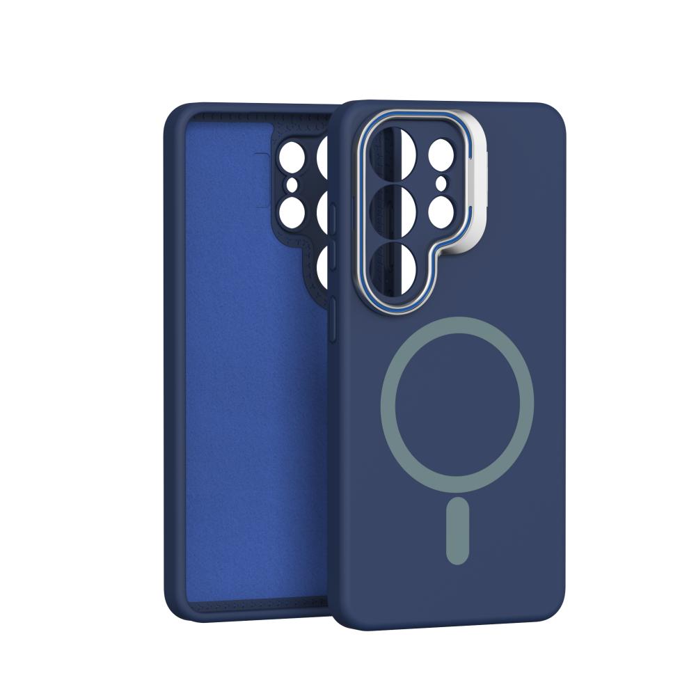 

For Magsafe Liquid Silicone Case For Samsung Galaxy S26 S25 S24 S23 Ultra Edge Funda S25 Ultra Metal Lens Protect Magnetic Cover Galaxy S25 Ultra