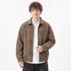 American trendy leather jacket men's new men's leather jacket casual wear simple versatile top