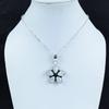 Beautiful Red Garnet Gemstone Silver Pendant In 925 Sterling Silver - Handmade Flower Design, Everyday Wear Jewelry Easter Gift