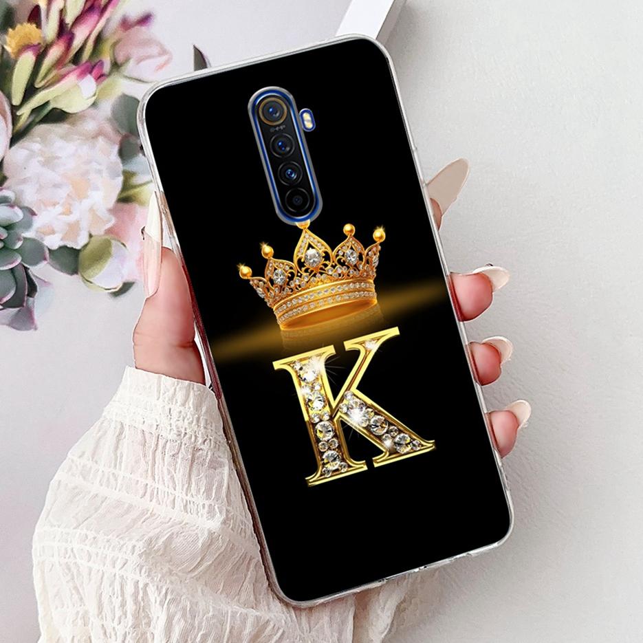 Für Realme X2 Pro Hülle RMX1931 Luxuriöse Krone Buchstaben Handyhülle Für Realme XT X 2 Pro RealmeX2 RealmeXT Hülle Weiche Silikonhülle