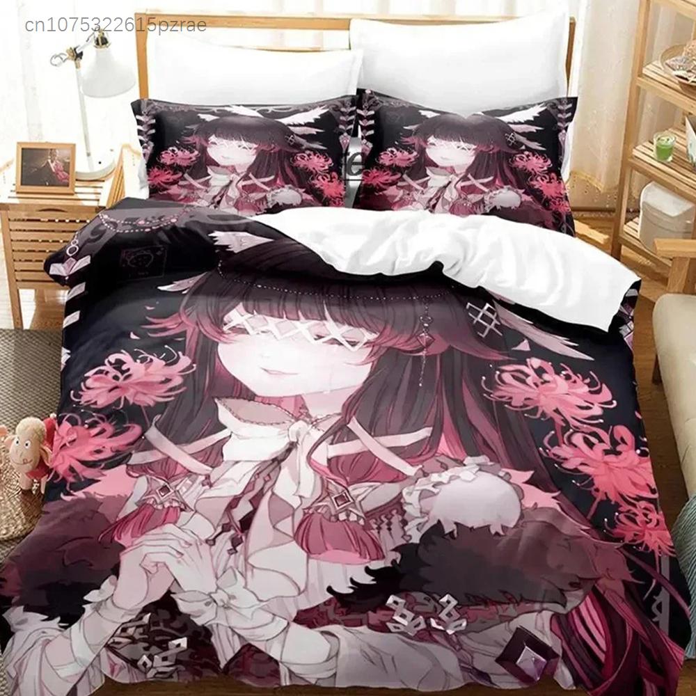 Genshin Impact Columbina Bedding Set For Bedroom Soft Modern Bedspreads Comefortable Kids Duvet Cover Quilt Cover And Pillowcase