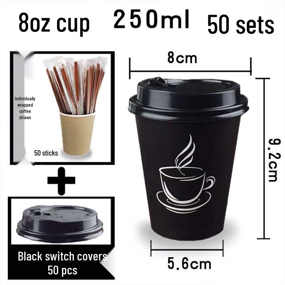 Heat-Resistant Thick Paper Cup with Lid for Hot Drinks