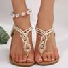 Fashion Women's Summer Braided Strap Wedge Sandals Elastic Band Clip Toe Gladiator Sandals Woman Roman Style Comfortable Beach Shoes
