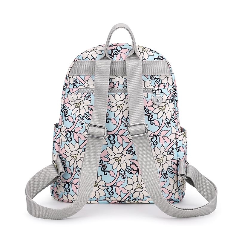 Printed Nylon Backpack Lightweight Travel Backpack