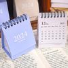 2023-2024 Mini Desk Calendar Plan Book Spiral Coil Page Turning Date Recording 17 Monthly Calendar for Planing Event Log Year of 2024 Calendar
