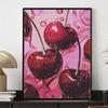 Cherry Full Round Drill Diamond Painting Kit DIY Sparkle Art Canvas for Adults Relaxing Craft and Home Decoration Gift Idea Set