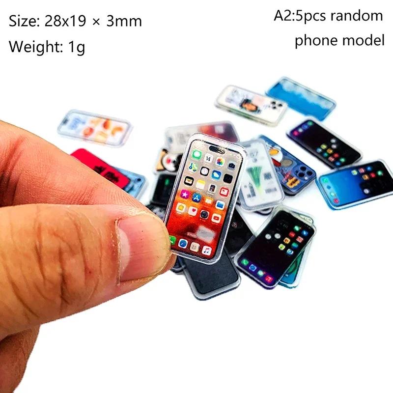 1/12 ляльковий будиночок, міні-модель мобільного телефону, симулятор лялькового будиночка, мобільний телефон, ляльковий будинок, прикраса, аксесуари, удавані іграшки