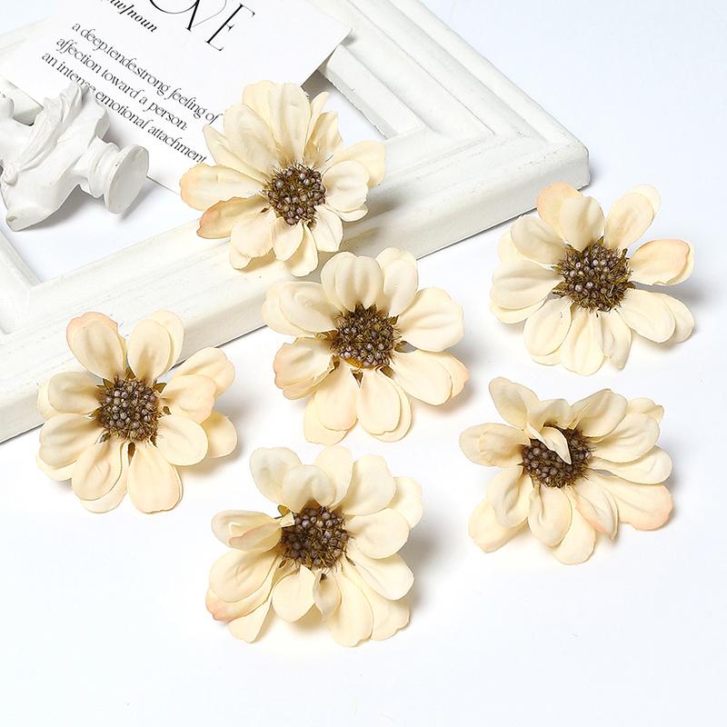 

5/10/20 шт. Головки искусственных цветов ромашки, шелковые искусственные цветы, свадебное украшение, домашний декор, DIY поделки, венок, подарок, гирлянда, аксессуар 5Pcs