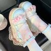 Cute Sweet Lolita Shoes Thick Sole Platform Women Pumps PU Leather Mary Janes Girls Sandals Cross Strap Party Princess Shoes