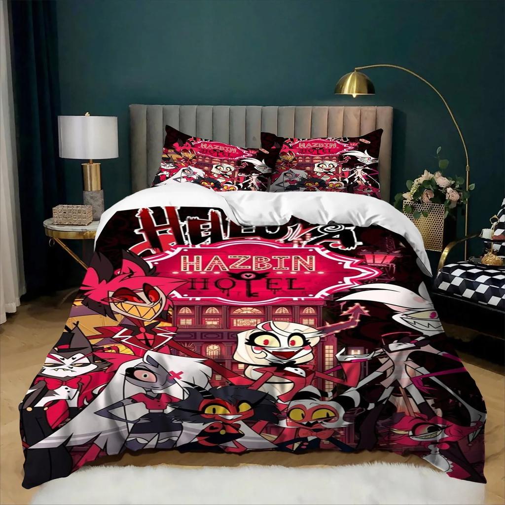 Exquisite Hazbin Hotel Duvet Cover Anime Soft and Comfortable 2/3 Piece Set Decor Twin Single King Kids Adult Gift