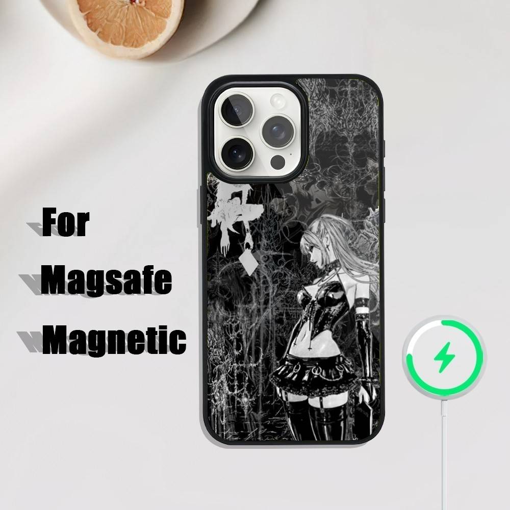 

Misa D-Death N-Note Phone Case For iPhone 17,16,15,14,13,12,11,Pro,Max,Plus,Mini,SE4,E Magnetic Magsafe Wireless Charging iPhone16