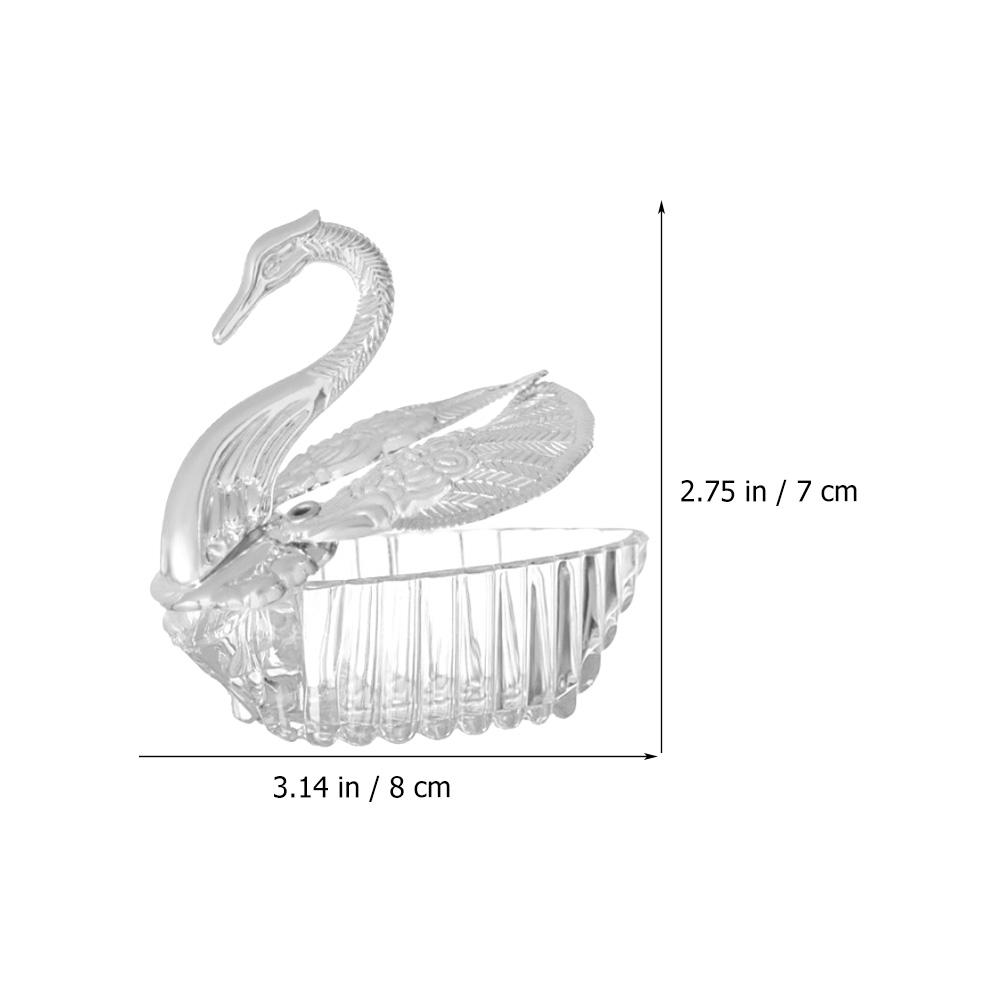 

12pcs Swan Shape Candy Box Decorative Container Gift Packaging Swan Candy Storage Boxes Cookies Case Party Favors Decorations срібний