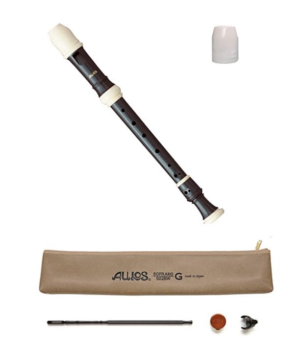 Toyama Musical Instruments AULOS Symphony (Wood Grain Finish) Soprano Recorder German Style 502BW(G) Cap Set