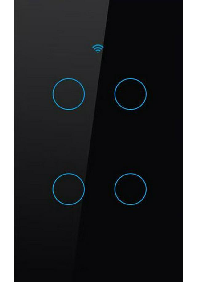 Smart WiFi Touch Switch with Siri Voice Control, Mobile App, RF Remote, and Tone Adjustment