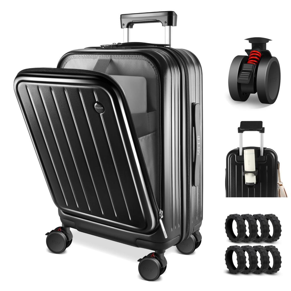 carry with carry with cup TSA for overseas domestic business trips M with [meer] Front-opening suitcase, multi-functional, front-opening case,