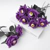 10PCS Simulation Halloween Eyeball Rose Funny Artificial Rose Flower Eyeball Fake Flower Home Decor