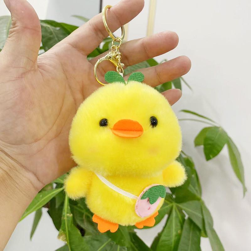 Mini Duck Cute Plush Doll Keyring Fluffy Gift For Children And Stuffed Toy Lovers