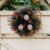 Halloween Skull Wreath Front Door Wreath Artificial Wreath for Front Door Farmhouses Wedding Halloween Decorations