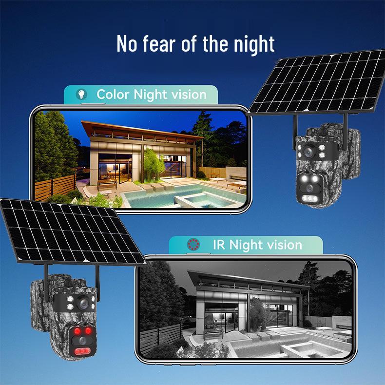 AOV 4G Outdoor Camouflage Solar Surveillance Binocular Camera - Waterproof Photography Head