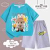 Children's LBB Fashion Casual Short-sleeved Shirt and Shorts Two-piece Set, Summer Loose Sportswear for Boys and Girls