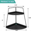 2 Tier Bathroom Counter Organizer Wood Bathroom Organizer Countertop Corner Storage Shelf Counter Standing Rack Cosmetic Vanity