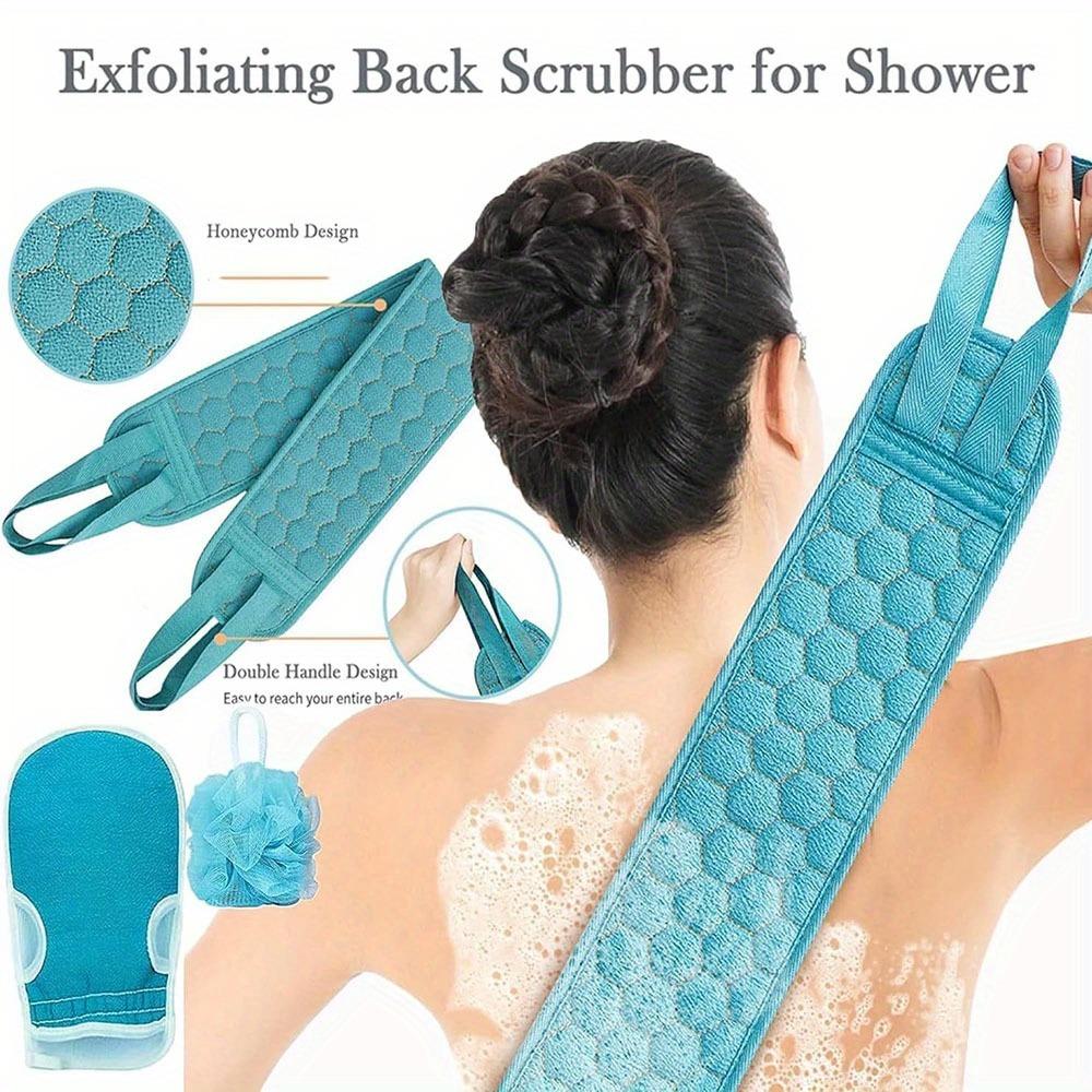 Luxurious Bath Set: Exfoliating Towel, Bath Ball, Back Scrubber - Shower Essential for Spa Experience