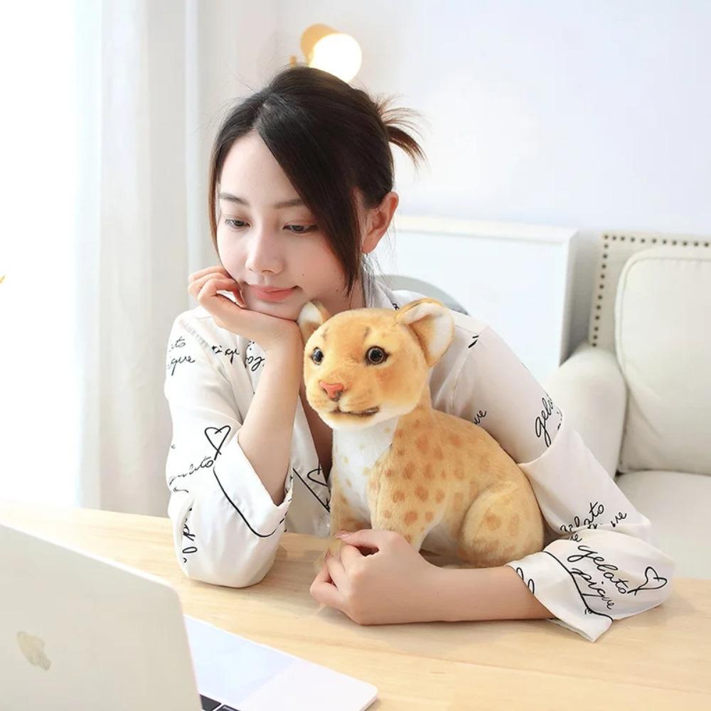 Simulation Cheetah Baby Leopard Stuffed Toy Simulation Cheetah Plush Toy  Children Gift