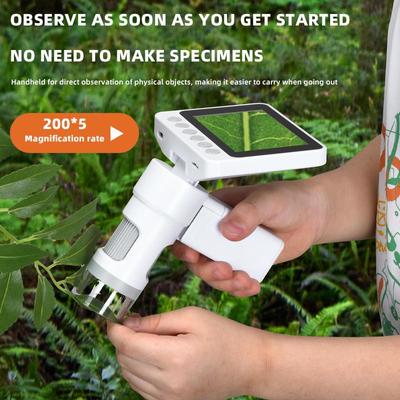 Digital Handheld HD Microscope for Kids - Portable, High Magnification Educational Tool for Elementary School Students.