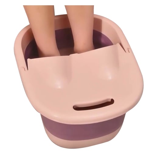 

clowin Compact Footbath Bucket, Foldable and Insulated, Perfect for Camping and Outdoor Activities, Pink (Type A)