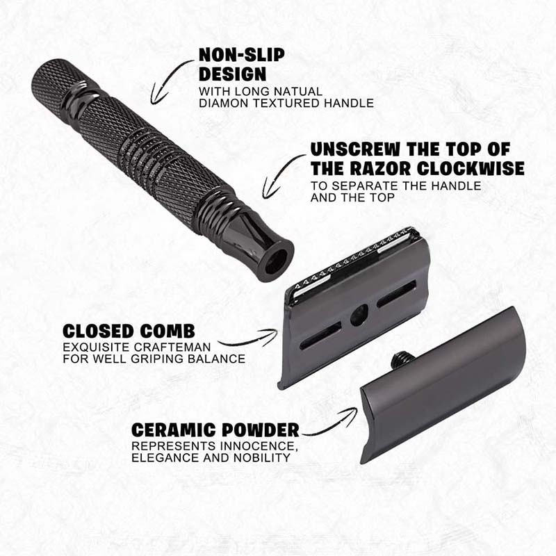 Safety Razor Anti Slip Classical Double Sided Shaver Twin Blade Shaving Shave For Men Daily Hair Remove Personal Care Tools