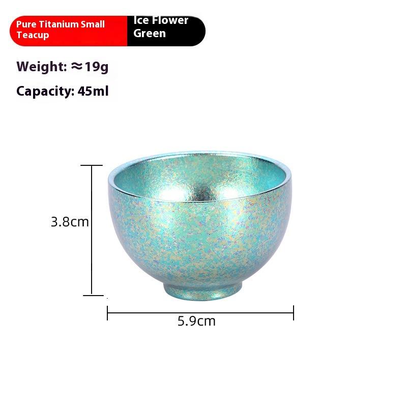 Pure Titanium Small Tea Cup Coffee For Outdoor Portable Camping Coffee And Tea Tableware Brewing Hiking Tea Cup Teapot
